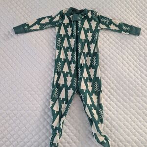 Hanna Andersson Green and White Organic Cotton Onesie